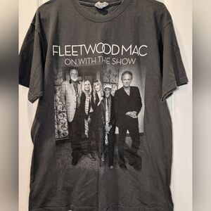Fleetwood Mac On With The Show Tour Shirt 2014 2015 Band Tee Gray Size L